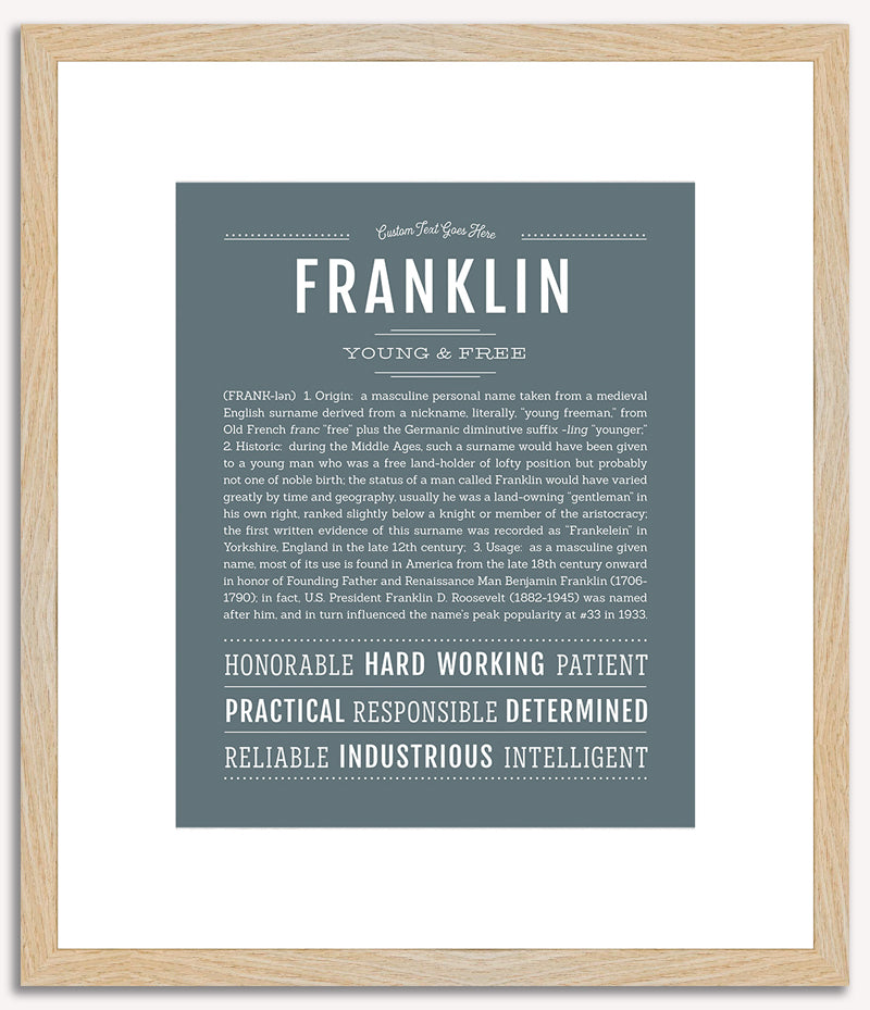 Franklin | Name Art Print