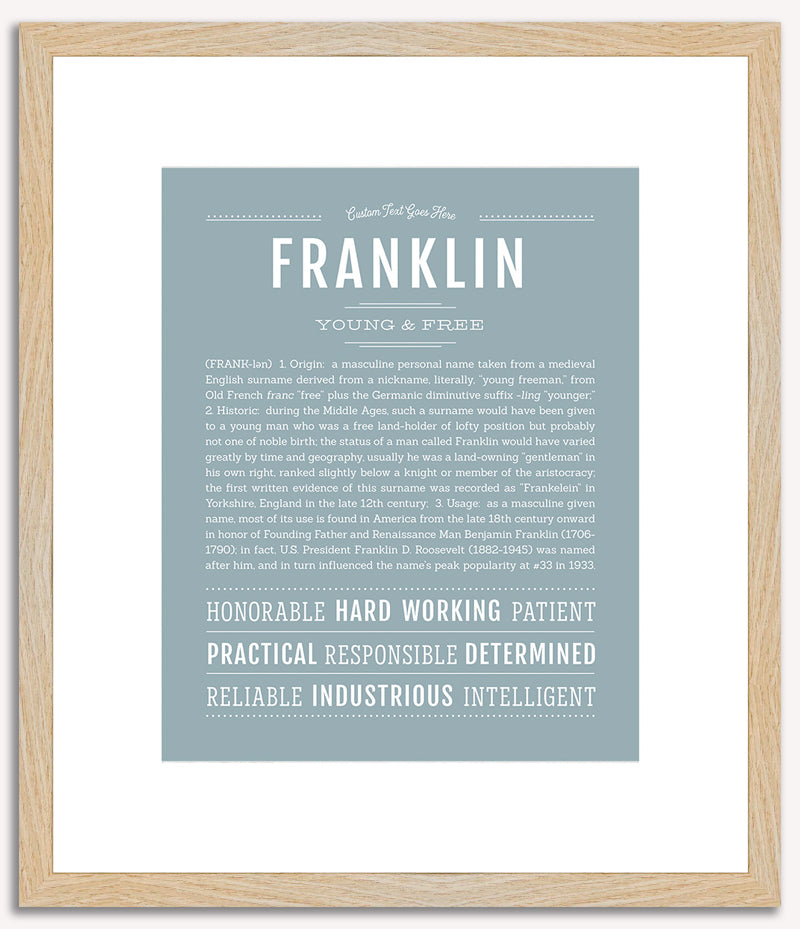 Franklin | Name Art Print