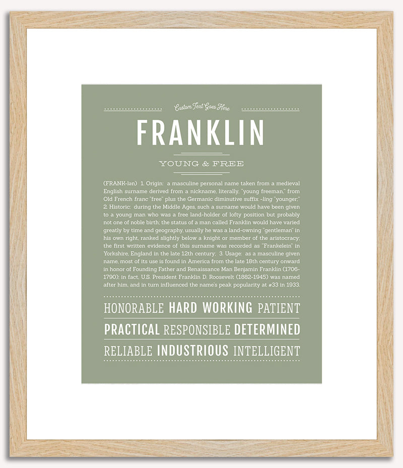 Franklin | Name Art Print