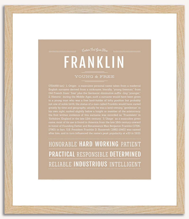 Franklin | Name Art Print