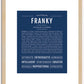 Franky (female) | Name Art Print