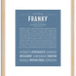 Franky (female) | Name Art Print