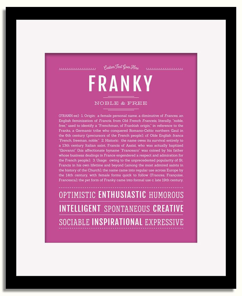 Frame Options | Dark Pink | Black Frame, Matted