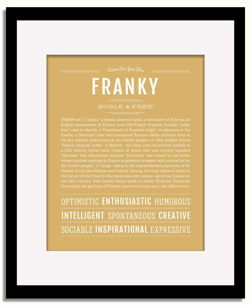 Frame Options | Matte Gold | Black Frame, Matted