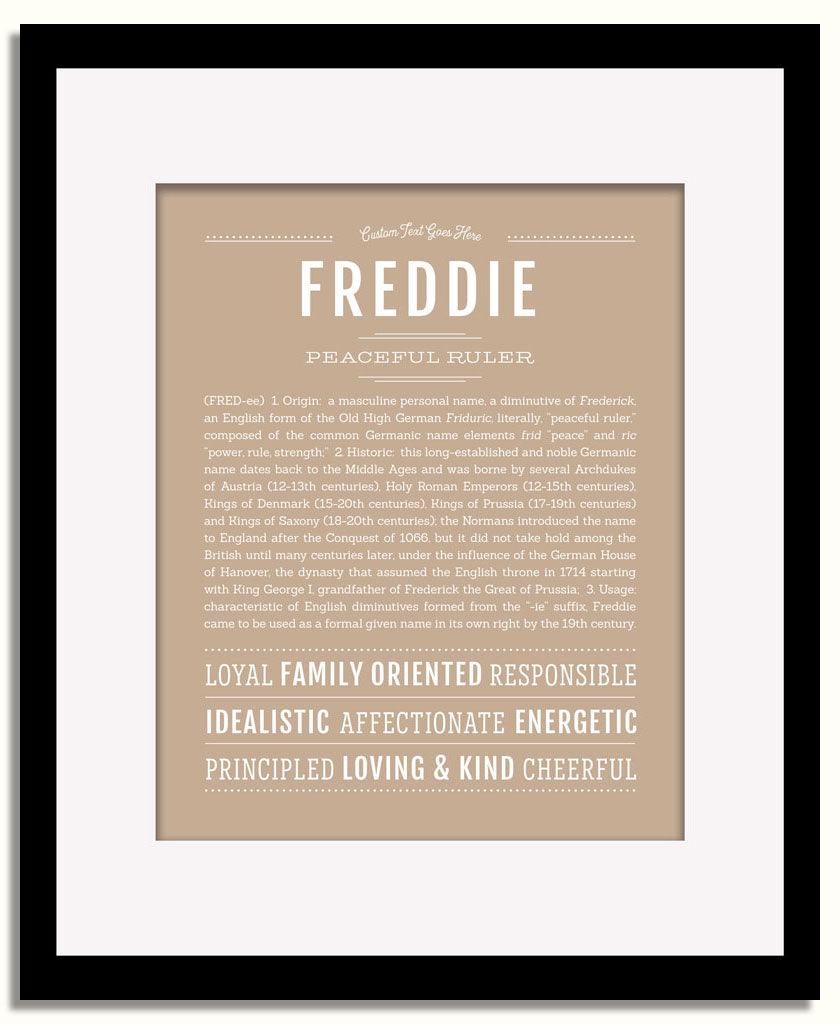 Frame Options | Tan | Black Frame, Matted