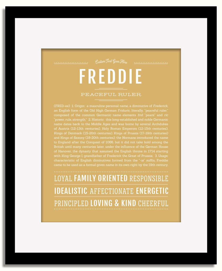 Frame Options | Matte Gold | Black Frame, Matted