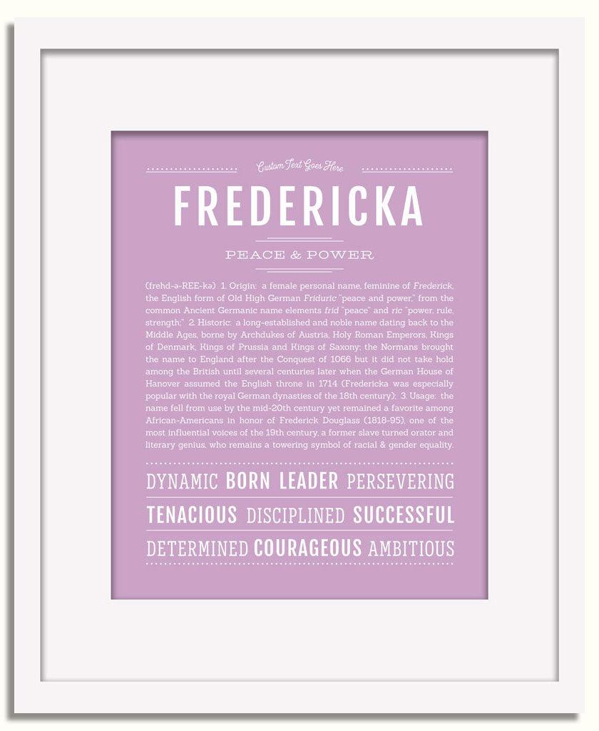 Frame Options | Lilac | White Frame, Matted