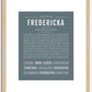 Fredericka | Name Art Print