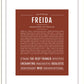Freida | Name Art Print