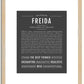 Freida | Name Art Print