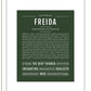 Freida | Name Art Print