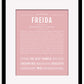 Freida | Name Art Print
