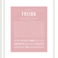 Freida | Name Art Print