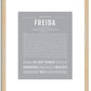 Freida | Name Art Print