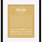 Freida | Name Art Print