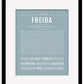 Freida | Name Art Print