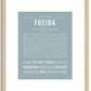 Freida | Name Art Print