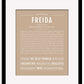 Freida | Name Art Print
