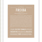 Freida | Name Art Print