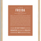 Freida | Name Art Print