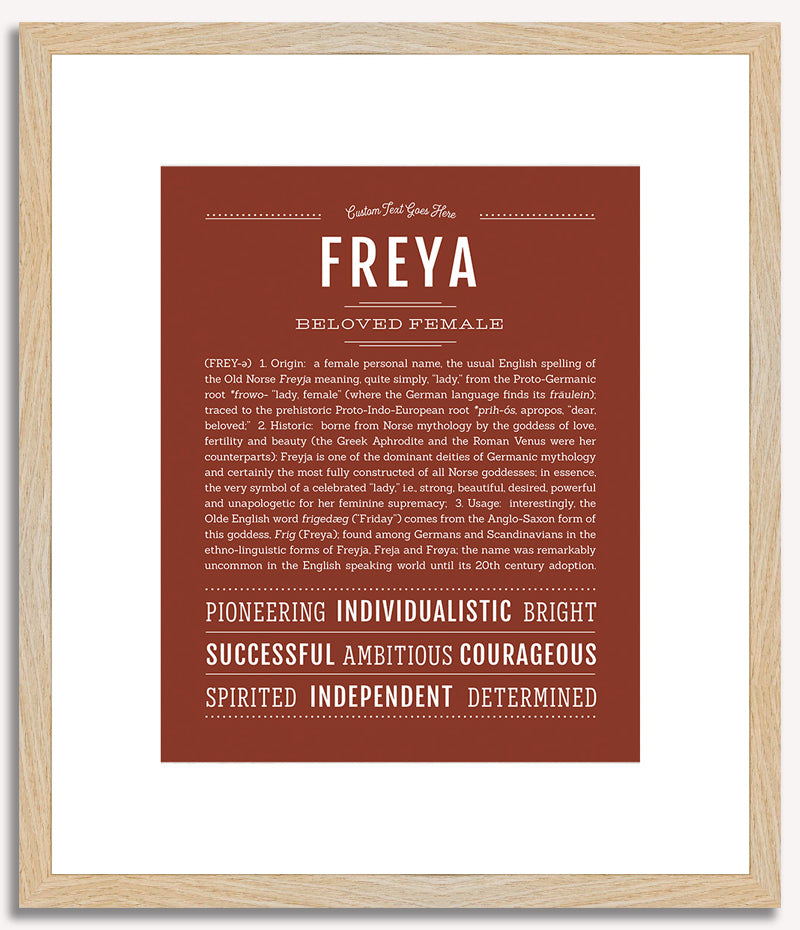 Freya | Name Art Print