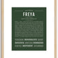 Freya | Name Art Print