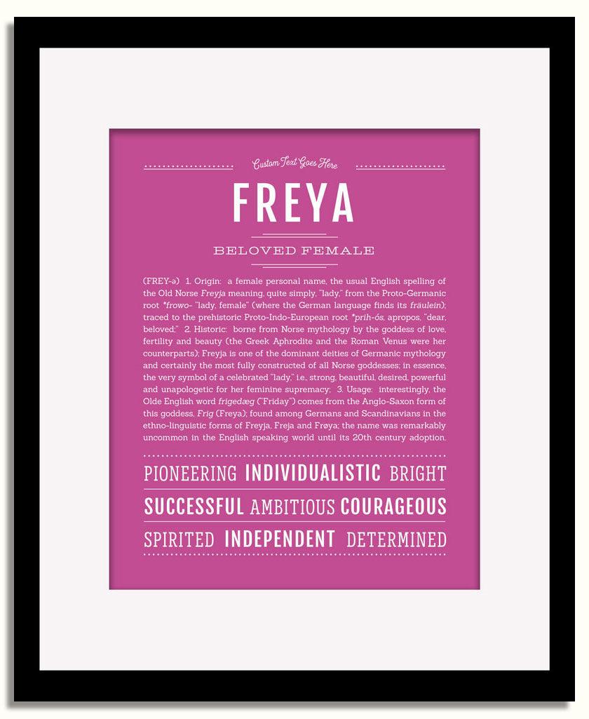 Frame Options | Dark Pink | Black Frame, Matted