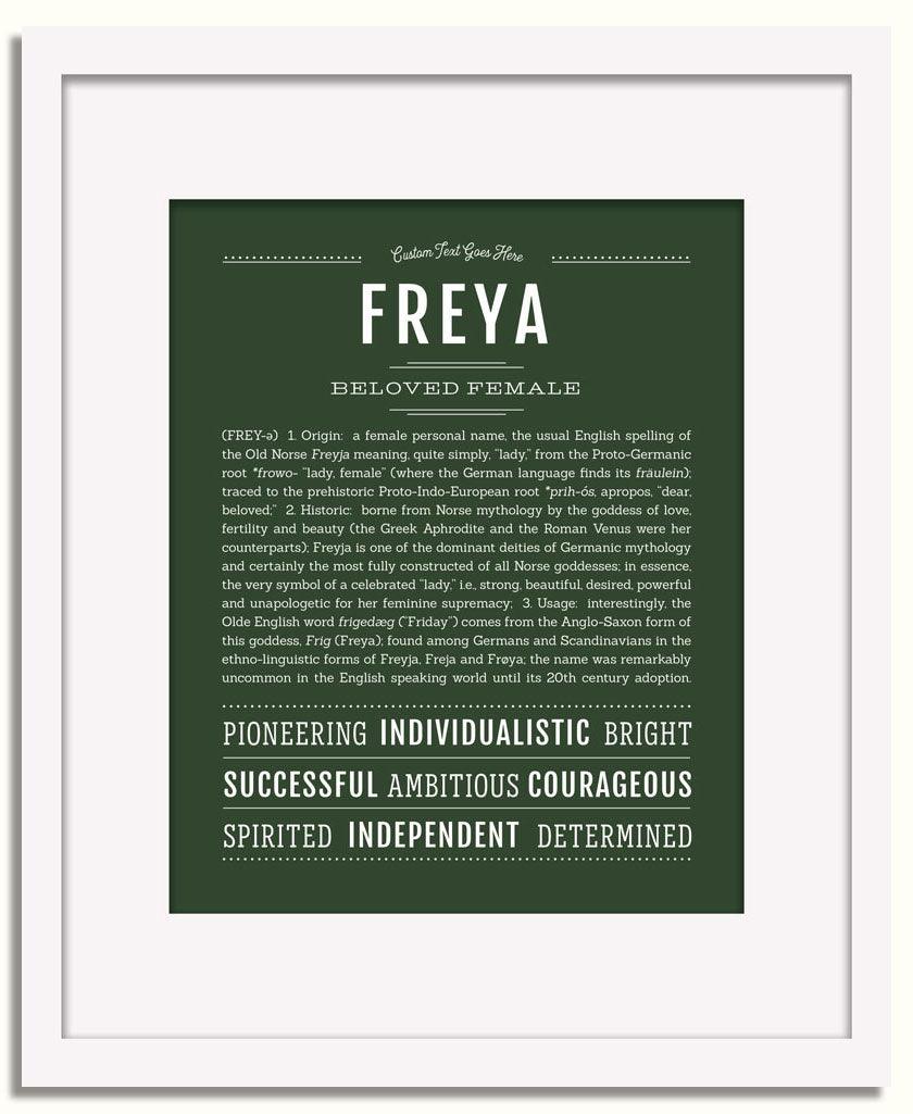 Frame Options | Deep Forest | White Frame, Matted