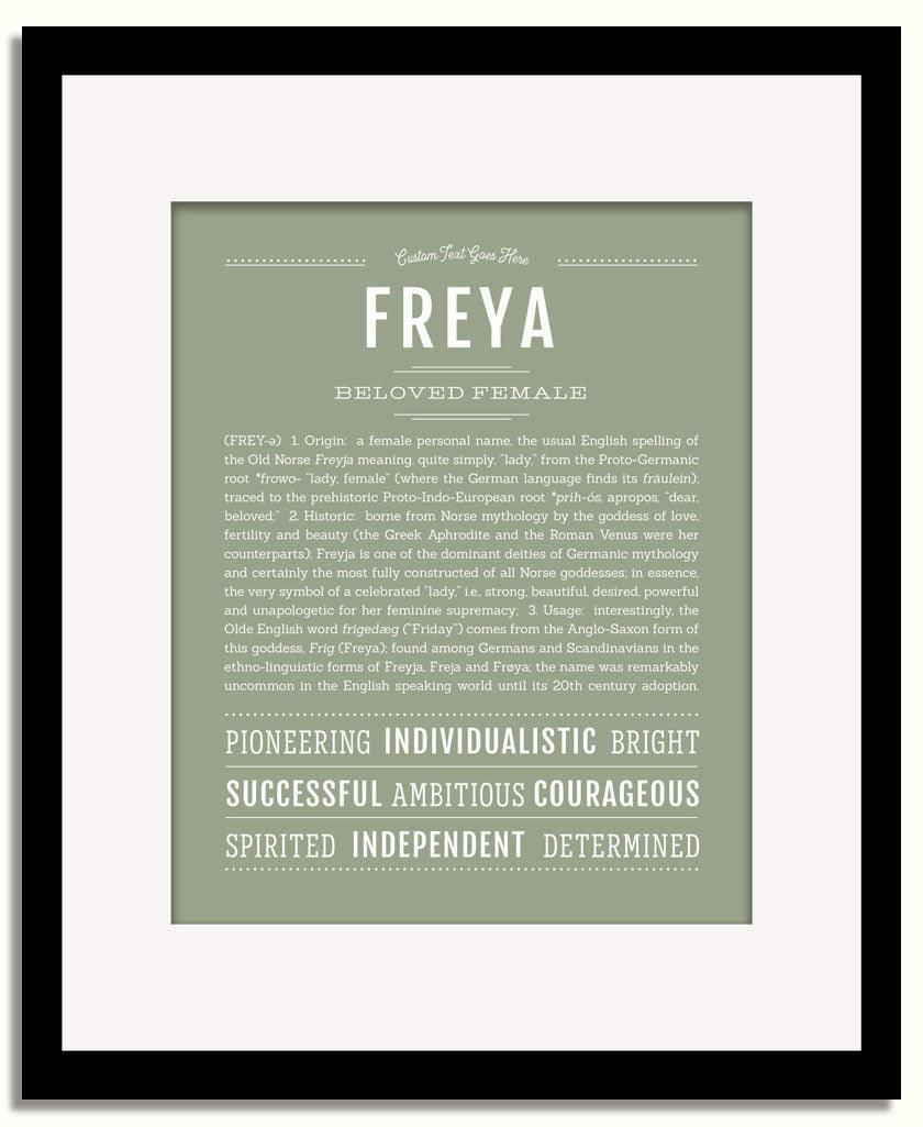 Frame Options | Sage | Black Frame, Matted