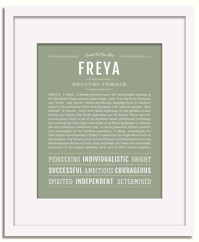 Frame Options | Sage | White Frame, Matted