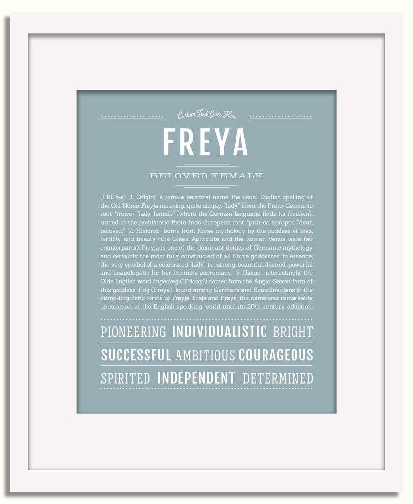 Frame Options | Powder Blue | White Frame, Matted