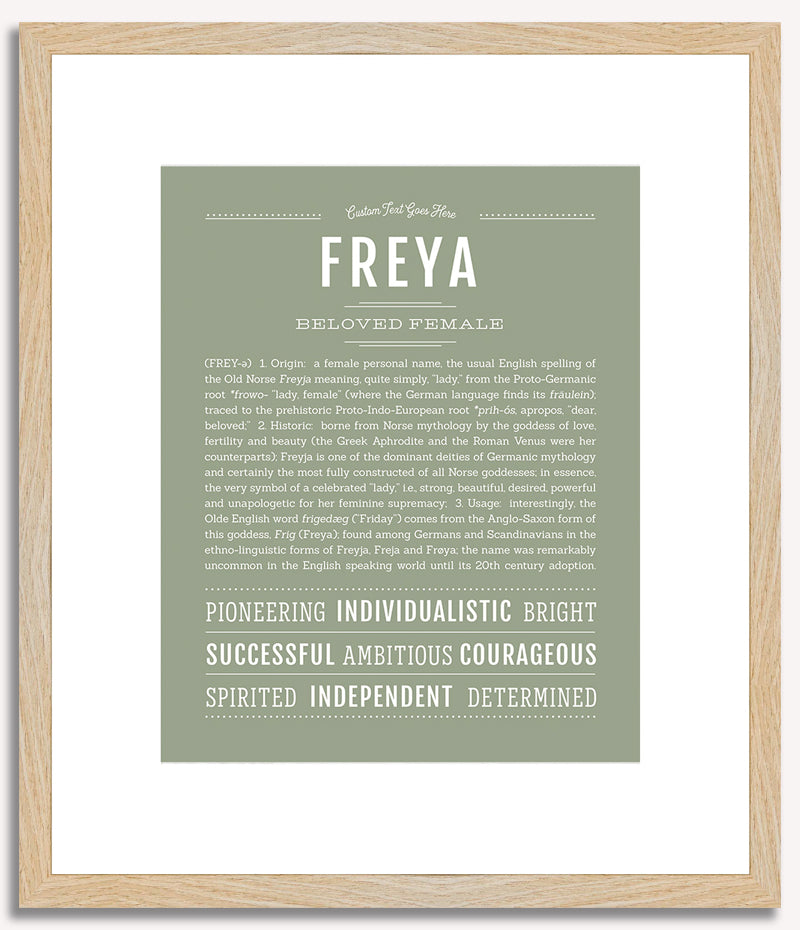 Freya | Name Art Print