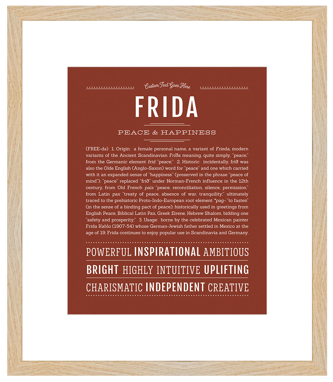 Frida | Name Art Print