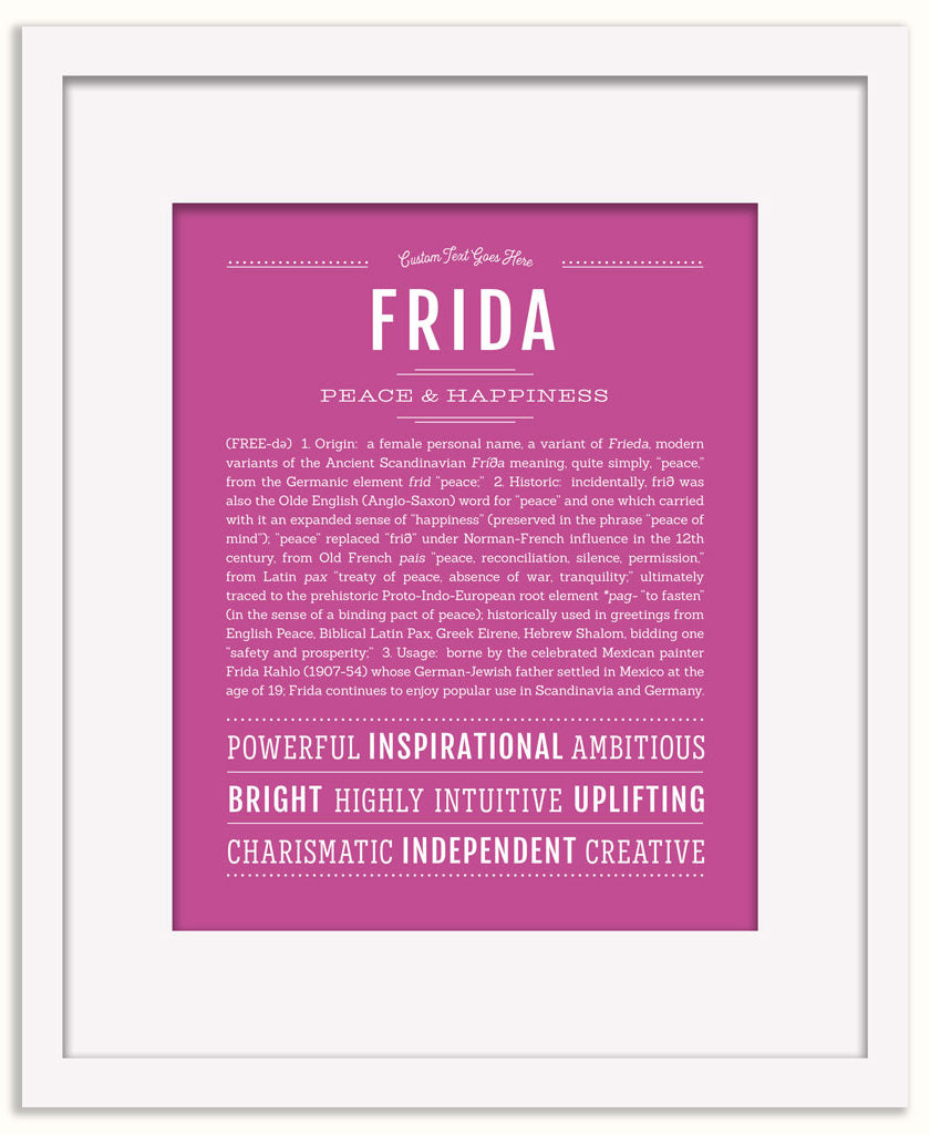 Frida | Name Art Print