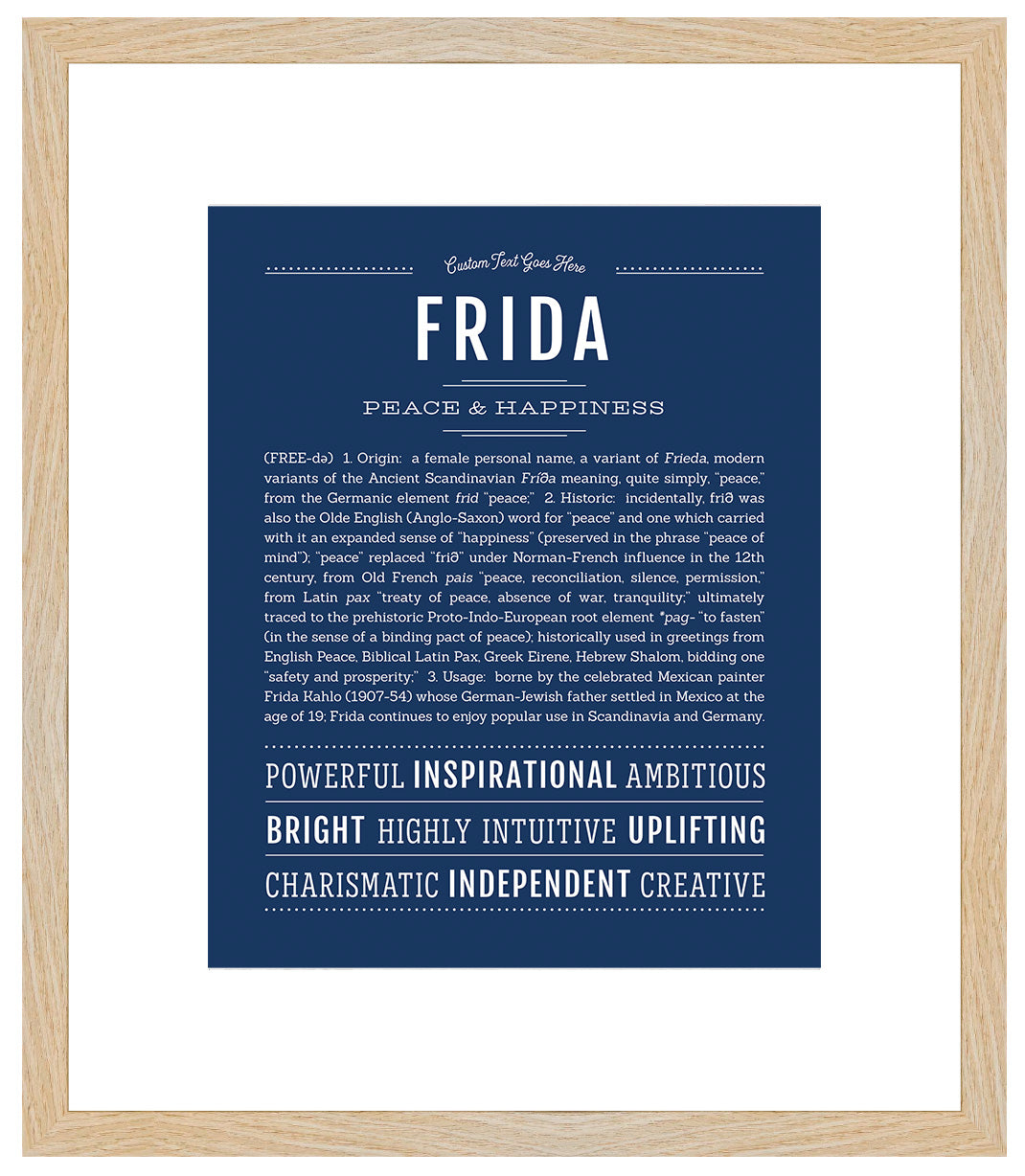 Frida | Name Art Print