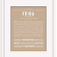 Frida | Name Art Print