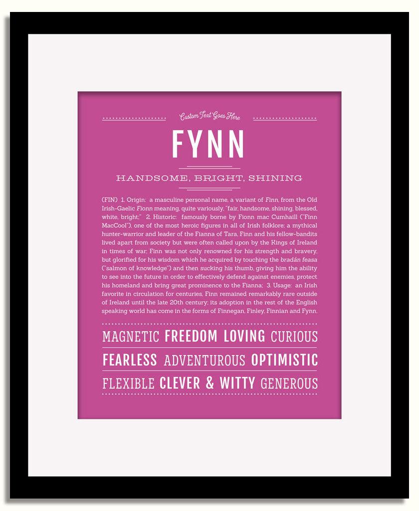 Frame Options | Dark Pink | Black Frame, Matted