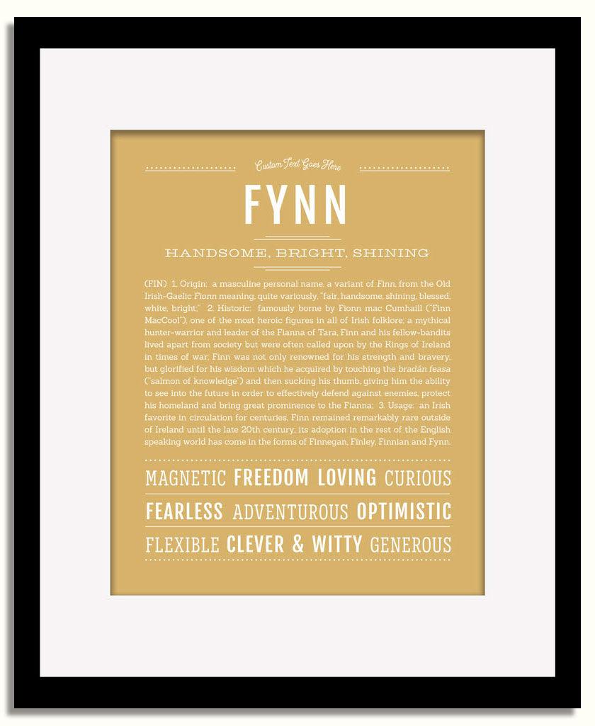 Frame Options | Matte Gold | Black Frame, Matted