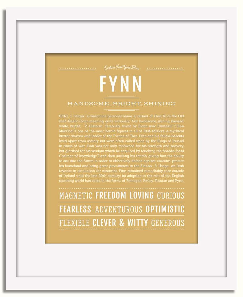 Frame Options | Matte Gold | White Frame, Matted