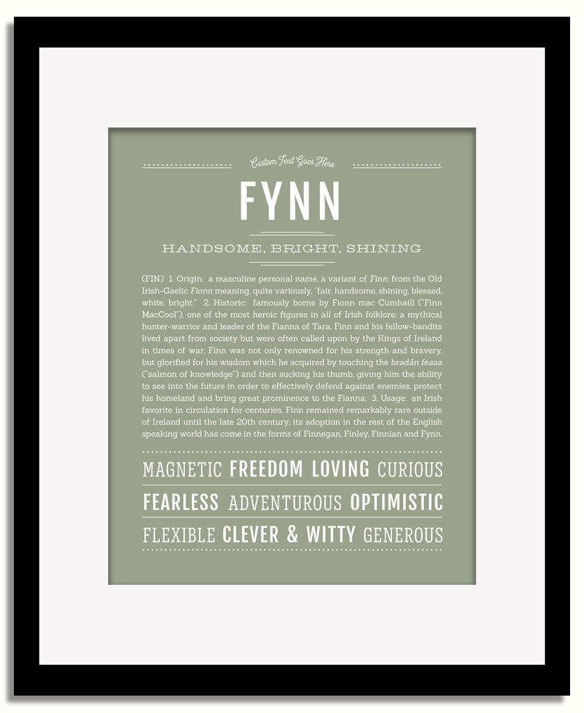 Frame Options | Sage | Black Frame, Matted