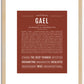 Gael | Name Art Print