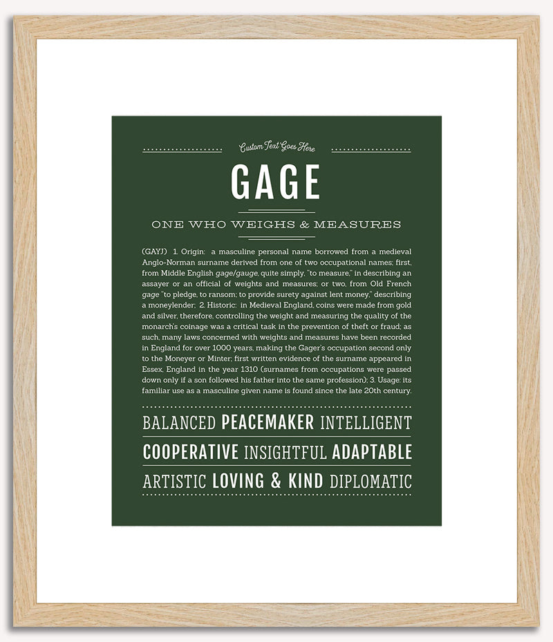 Gage | Name Art Print