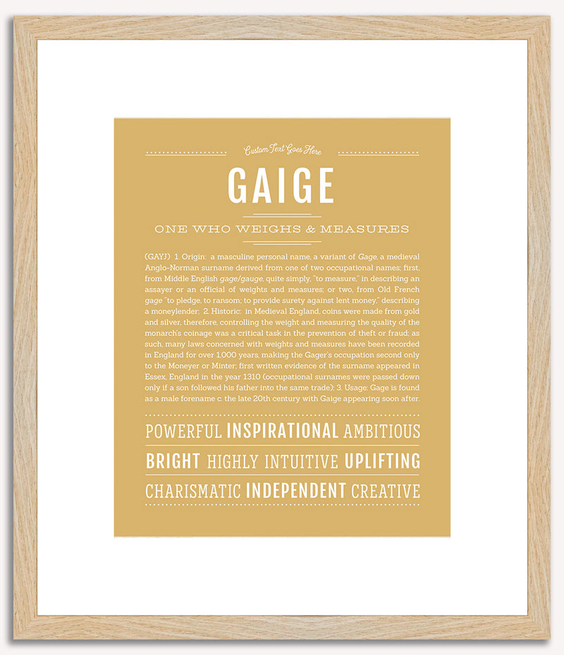 Gaige | Name Art Print