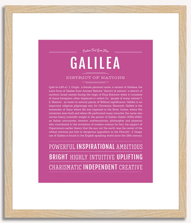 Galilea | Name Art Print