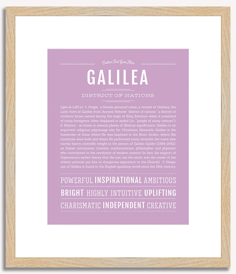 Galilea | Name Art Print