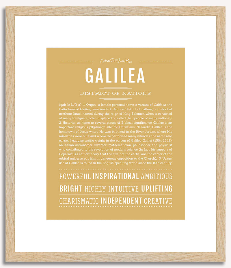 Galilea | Name Art Print