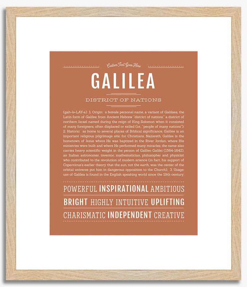 Galilea | Name Art Print