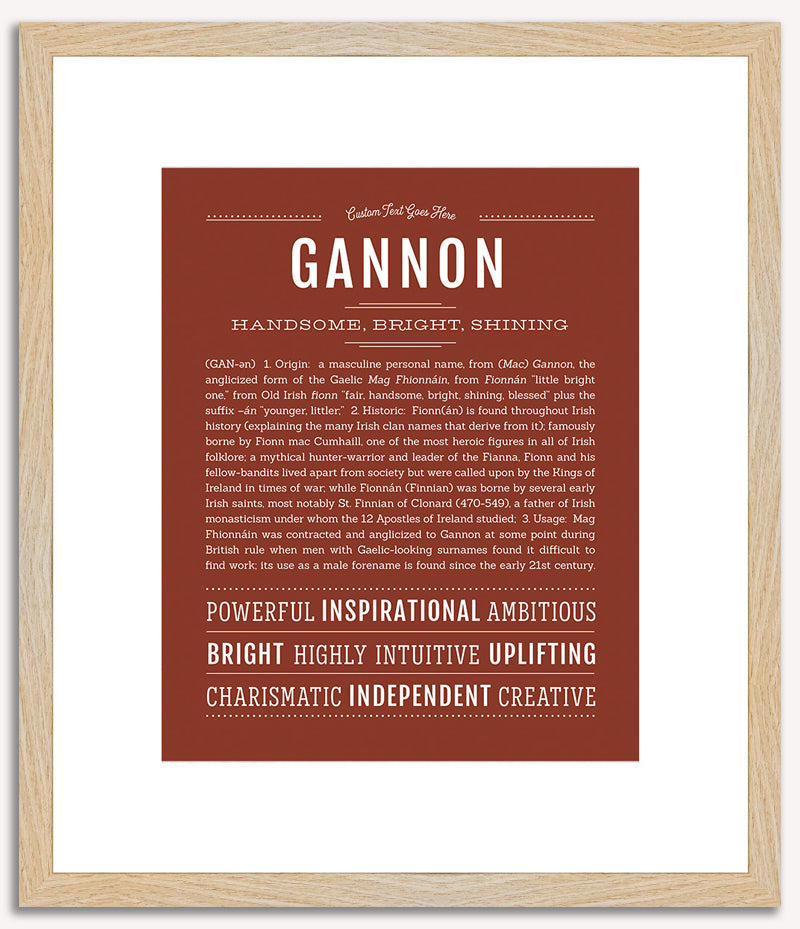 Gannon | Name Art Print