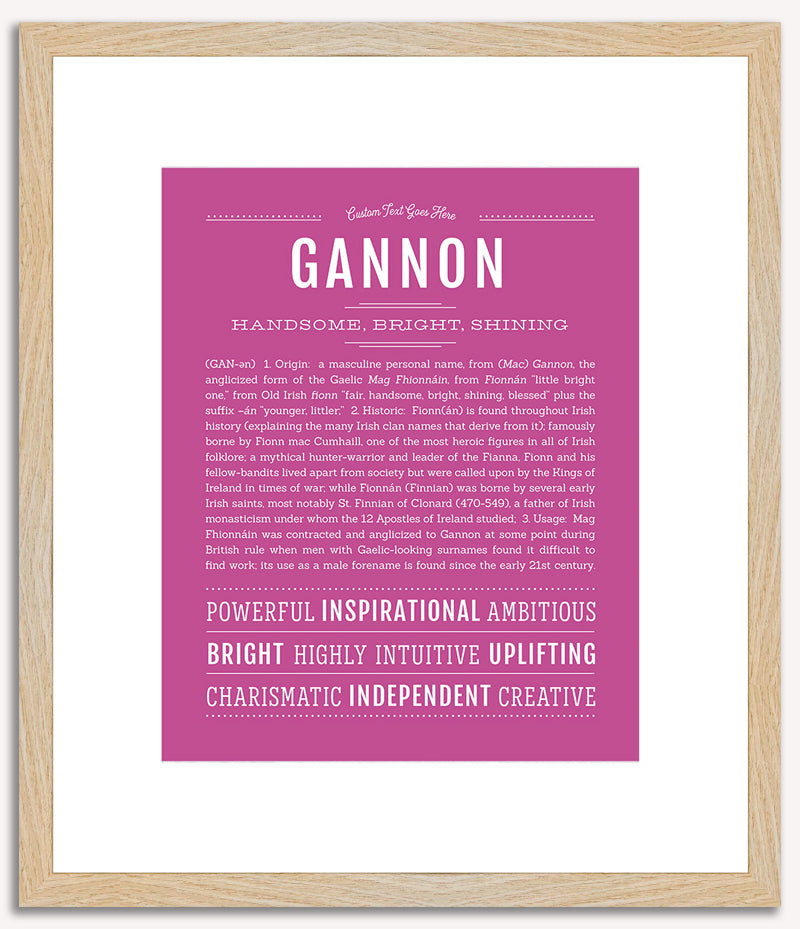 Gannon | Name Art Print