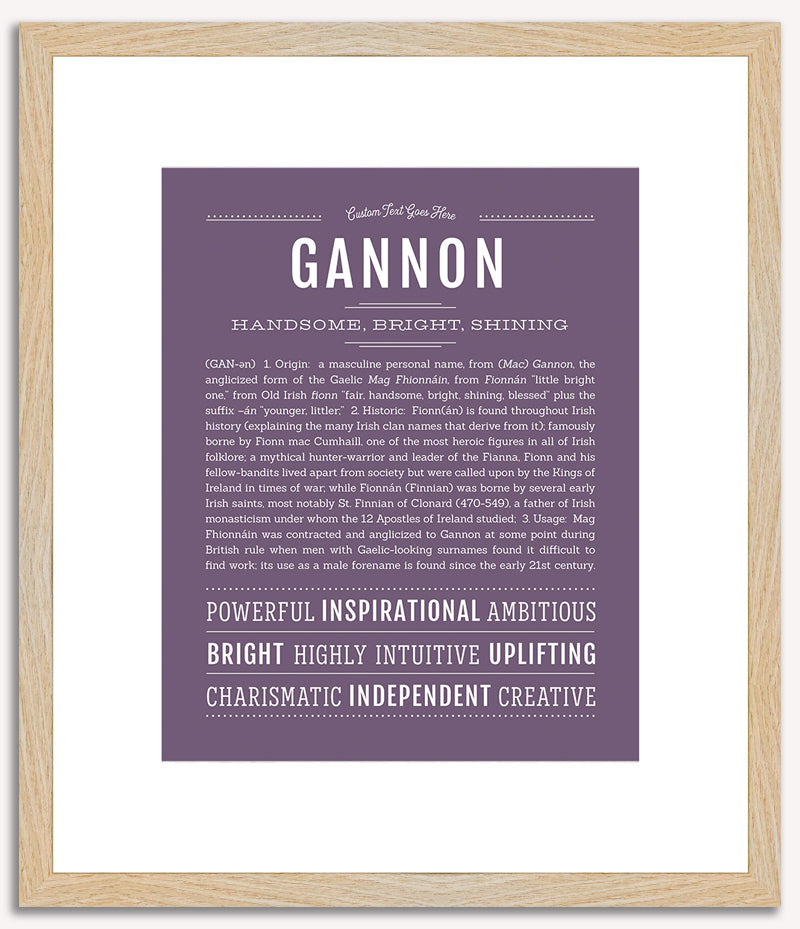 Gannon | Name Art Print